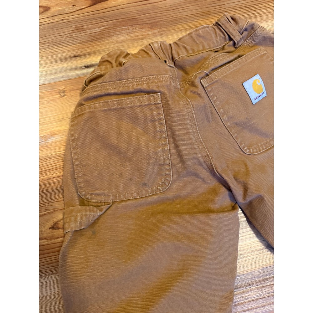 Carhartt Kids Brown Duck Canvas Work Pants Size 8 Adjustable Waist - Picture 10 of 10